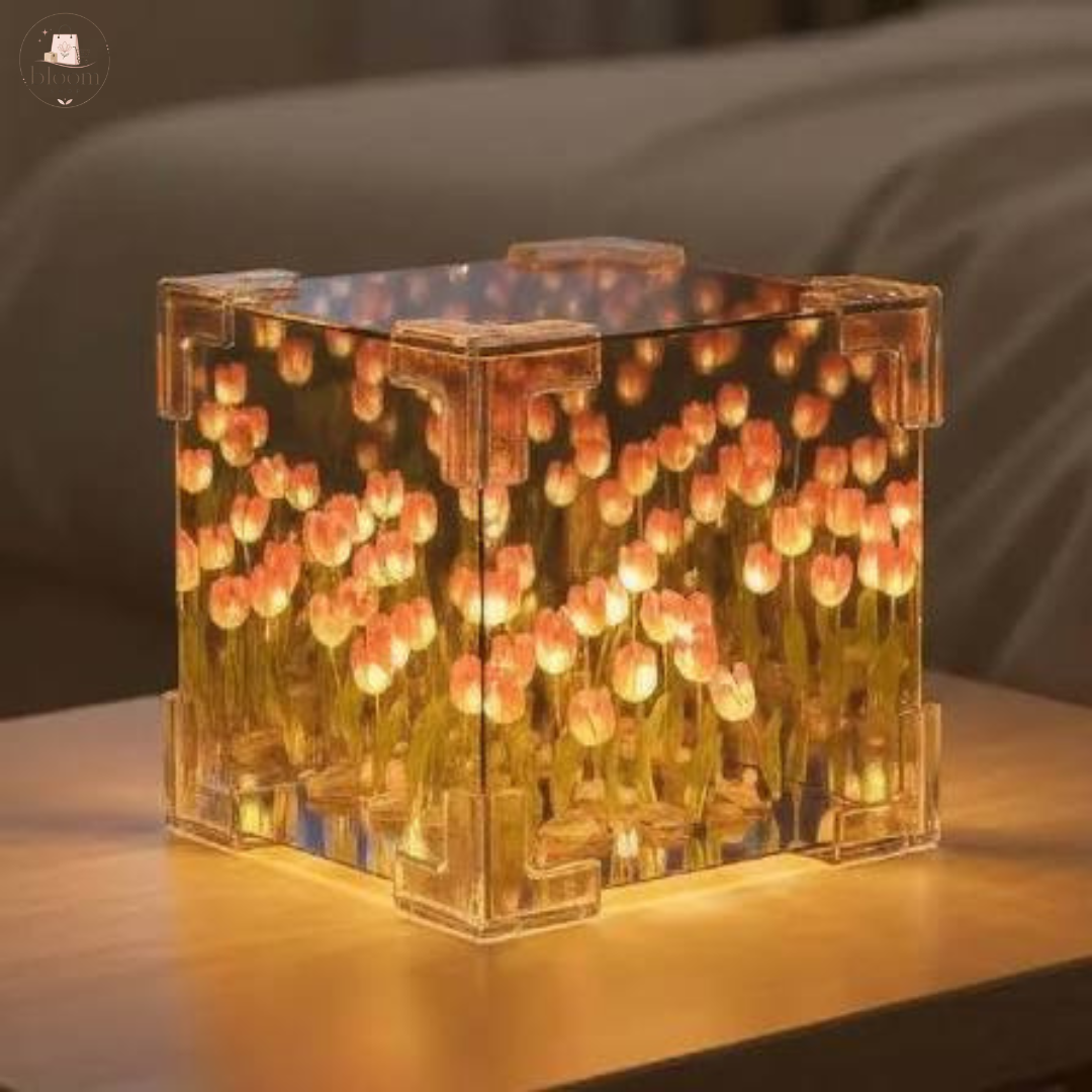 Lampara Cubo Magico de Tulipanes