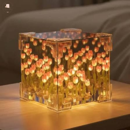 Lampara Cubo Magico de Tulipanes
